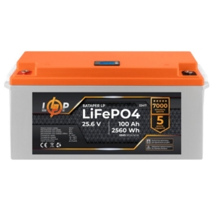 Источник питания/Аккумуляторы для сигнализаций Аккумулятор LogicPower LP LiFePO4 LCD 24V-100 Ah (BMS 80/40А)