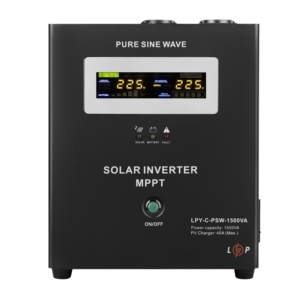 Источник питания/Источники бесперебойного питания 220 В Солнечный инвертор (ИБП) LogicPower LPY-C-PSW-1500VA (1050Вт) MPPT 24V