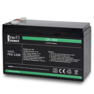 Accumulator battery Full Energy FEG-128 LiFePO4 lithium iron phosphate 12V 8Ah