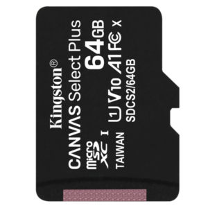 Video surveillance/MicroSD cards Memory card Kingston microSDXC 64GB Canvas Select Plus Class 10 UHS-I U1 V10 A1