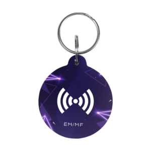 Key fob EM-Marine+Mifare Trinix Proximity-key EM+MF epoxy round d=35 mm purple