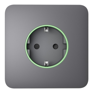 Умная встроенная розетка с функцией мониторинга потребления электроэнергии Ajax Outlet (type F) Jeweller gray