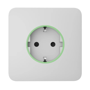 Розумна вбудована розетка з функцією моніторингу споживання електроенергії Ajax Outlet (type F) Jeweller white