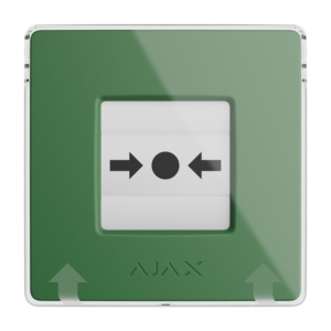Бездротова програмована кнопка з механізмом скидання Ajax ManualCallPoint (Green) Jeweller