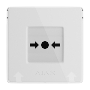 Бездротова програмована кнопка з механізмом скидання Ajax ManualCallPoint (White) Jeweller