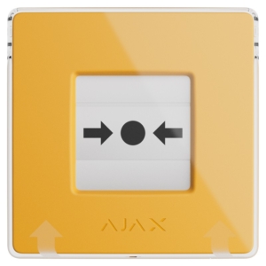 Бездротова програмована кнопка з механізмом скидання Ajax ManualCallPoint (Yellow) Jeweller