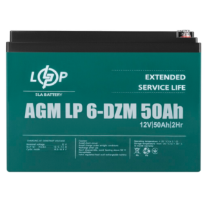 Тяговий свинцево-кислотний акумулятор LogicPower LP 6-DZM-50 Ah для електротранспорту