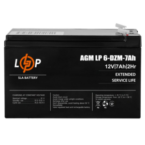 Тяговий свинцево-кислотний акумулятор LogicPower LP 6-DZM-7 Ah для електротранспорту