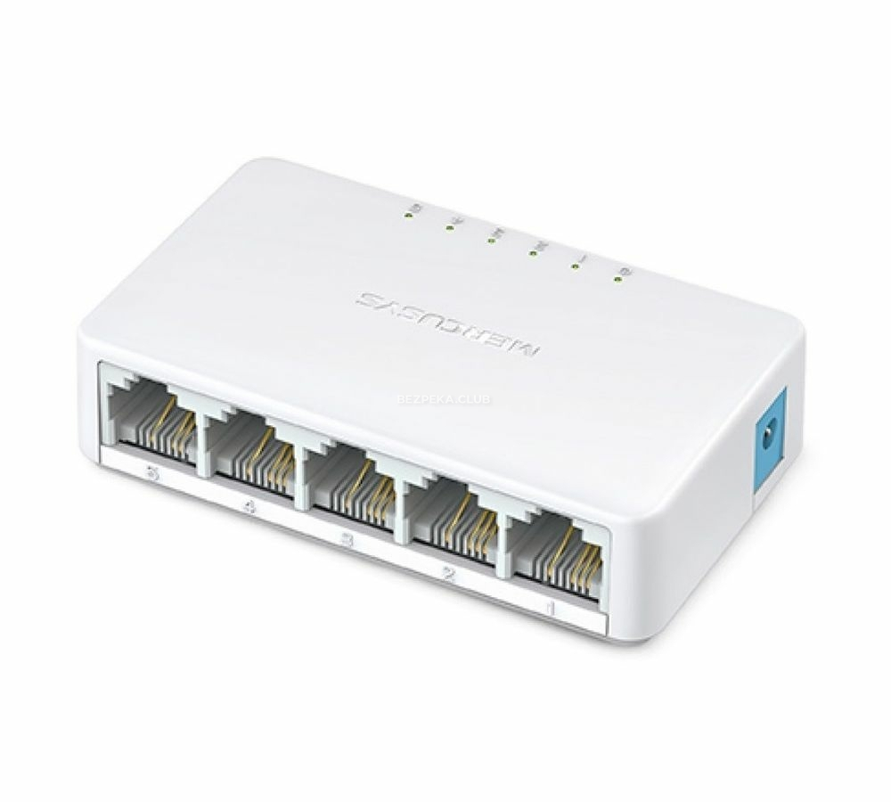 The 5-port MERCUSYS 10/100M/MS105 switch is unmanaged - Image 1