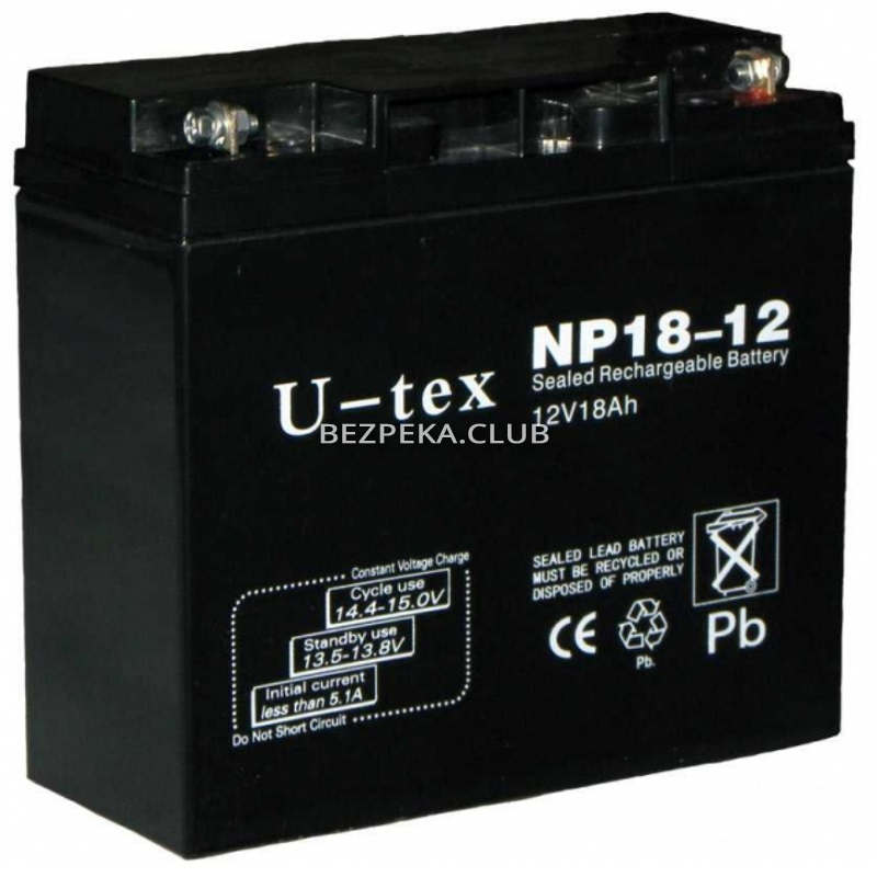 Акумулятор U-tex NP17-12 (17 Aг/12 В) - Зображення 1