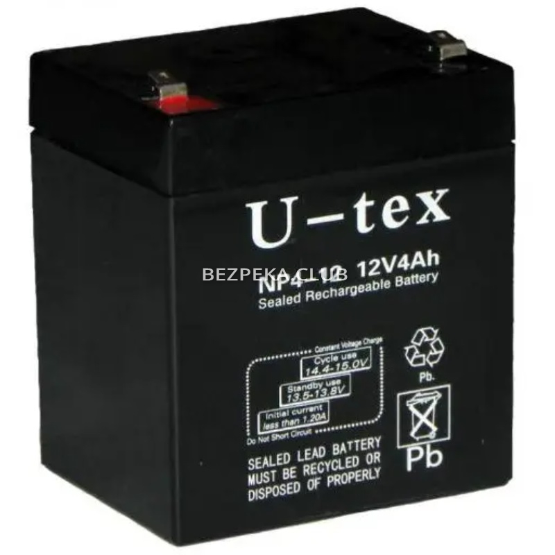 Акумулятор U-tex NP4.5-12 (4.5 Aг/12 В) - Зображення 1