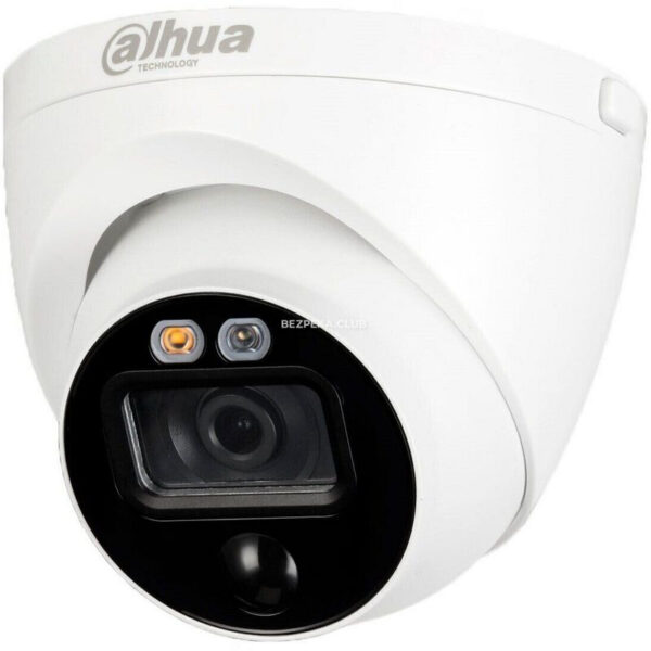 Системи відеоспостереження/Камери стеження 2 Мп HDCVI відеокамера Dahua DH-HAC-ME1200EP-LED (2.8 мм) зі світловою сиреною