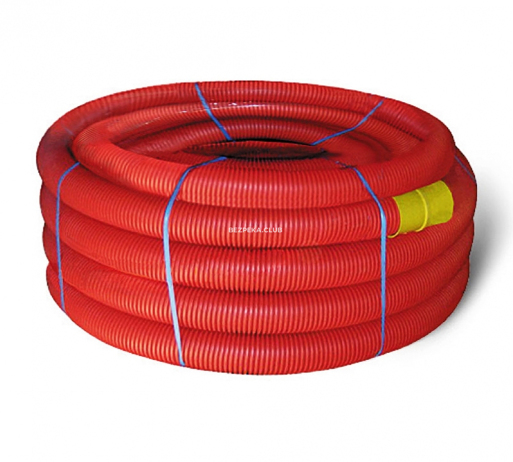 Reinforced frost-resistant corrugated pipe DKS PND D 16 100m red - Image 1