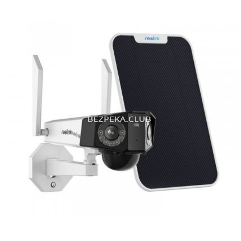 4 MP 4G camera for Reolink Duo SIM card with two lenses, floodlights, siren + solar panel with battery - Image 1