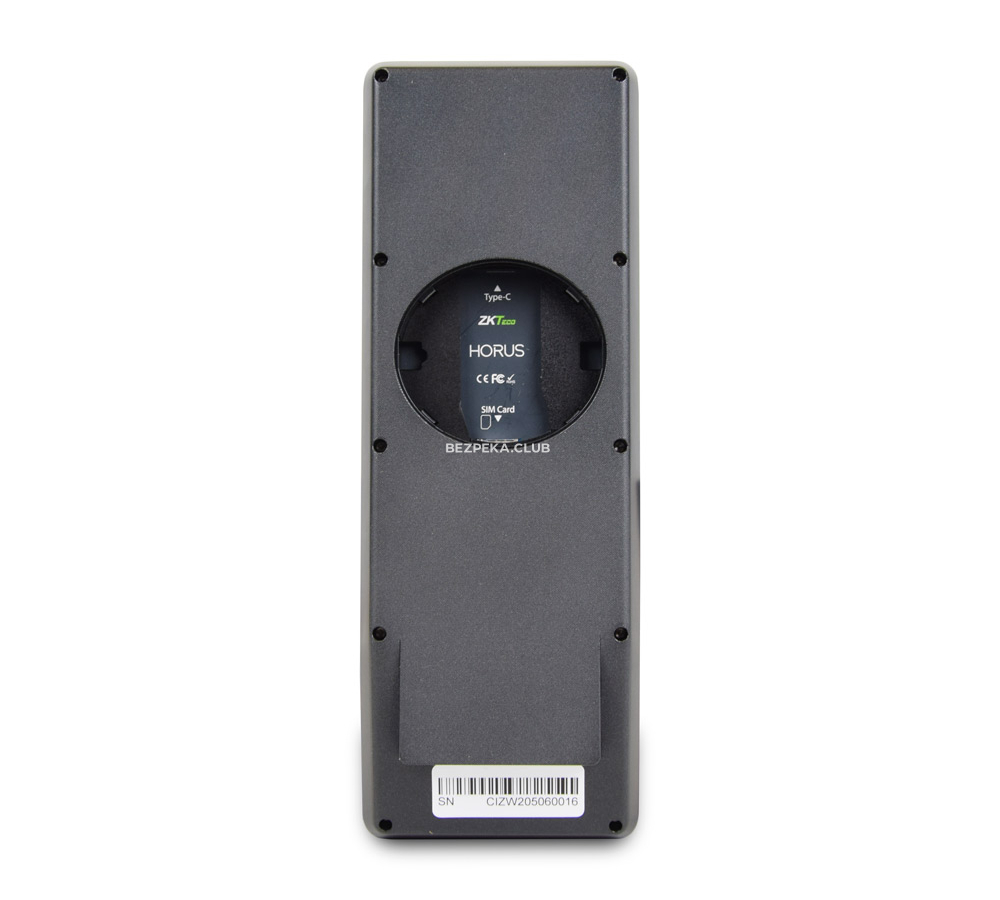Біометричний термінал ZKTeco Horus E1-FP [ID] ADMS з розпізнаванням облич, відбитків пальців та зчитувачем RFID-карт - Зображення 4