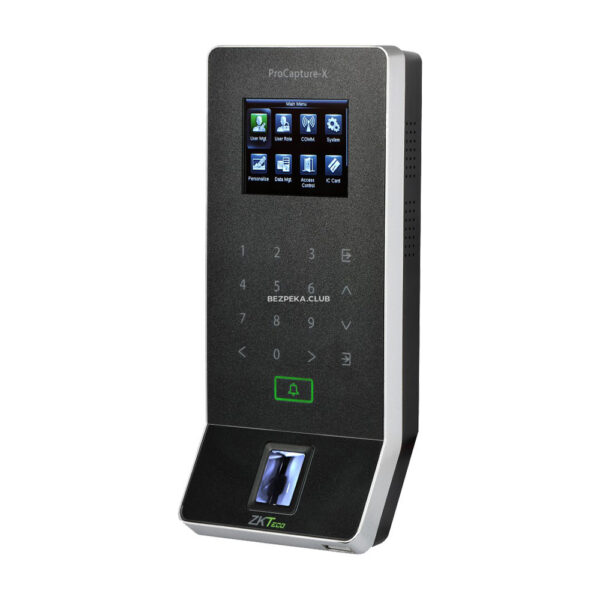 Системи контролю доступу/Біометрична аутентифікація Біометричний Wi-Fi термінал ZKTeco PROCAPTURE-X з сканером відбитка пальця і зчитувачем RFID карт