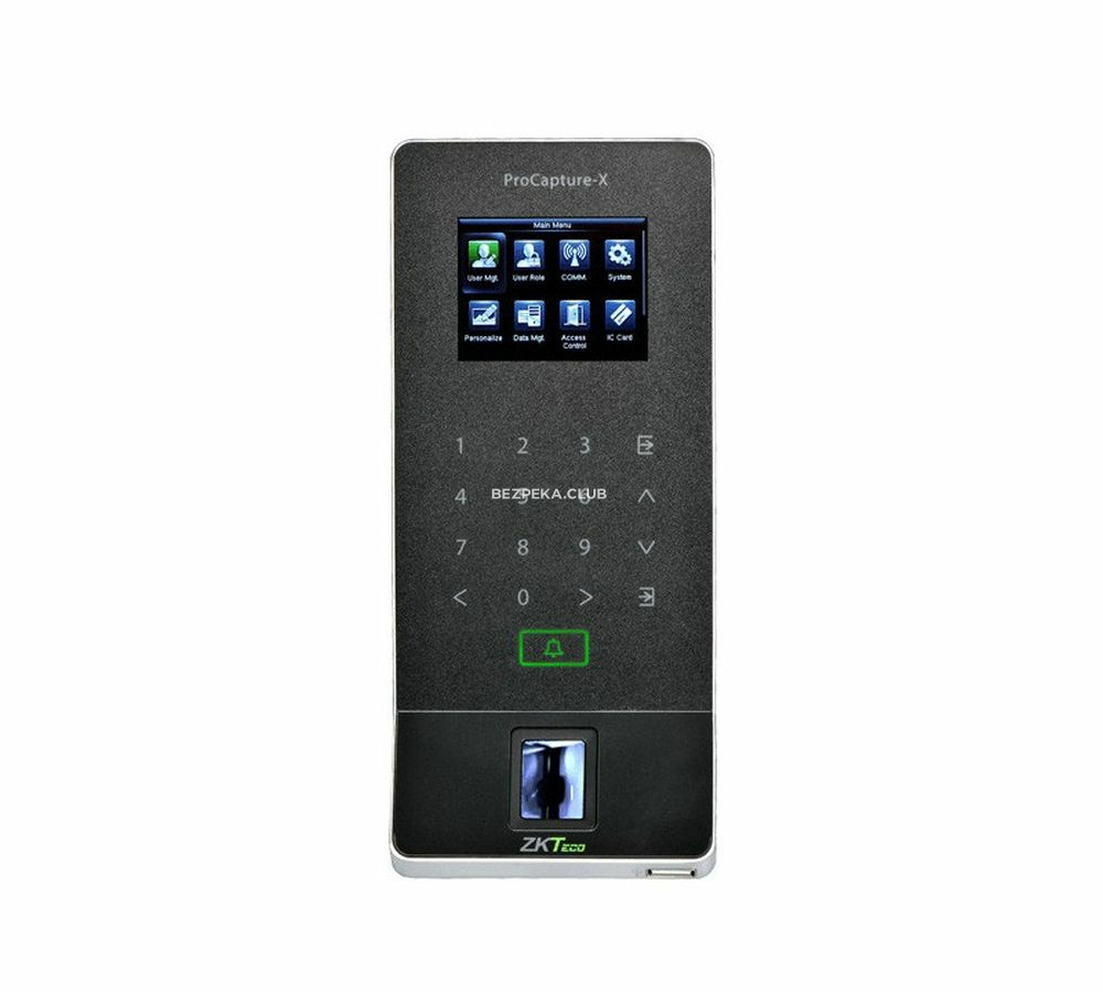 Біометричний Wi-Fi термінал ZKTeco PROCAPTURE-X з сканером відбитка пальця і зчитувачем RFID карт - Зображення 2