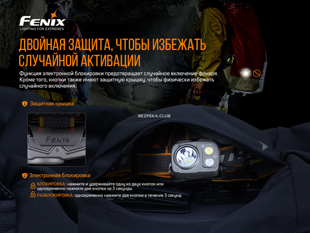 Ліхтар налобний Fenix HP25R V2.0 з 8 режимами і червоним світлом - Зображення 16