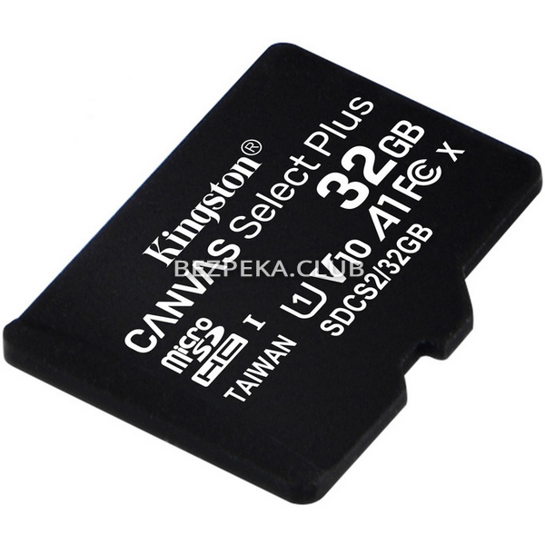Карта пам'яті Kingston microSDHC 32GB Canvas Select Plus Class 10 UHS-I U1 V10 A1 - Зображення 2