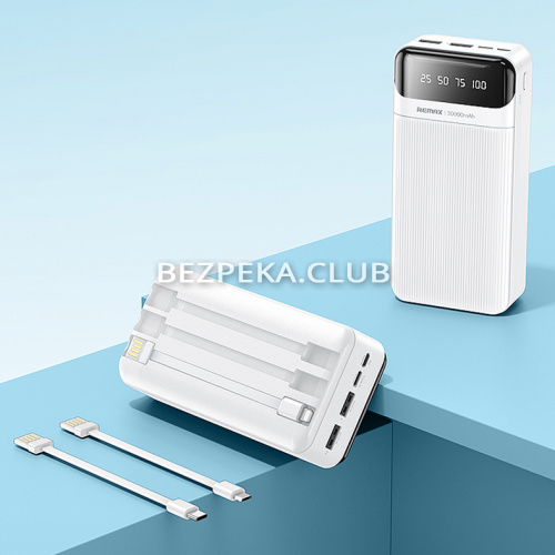Power bank REMAX FEB-102W 20000 mAh with set of cables - Image 2