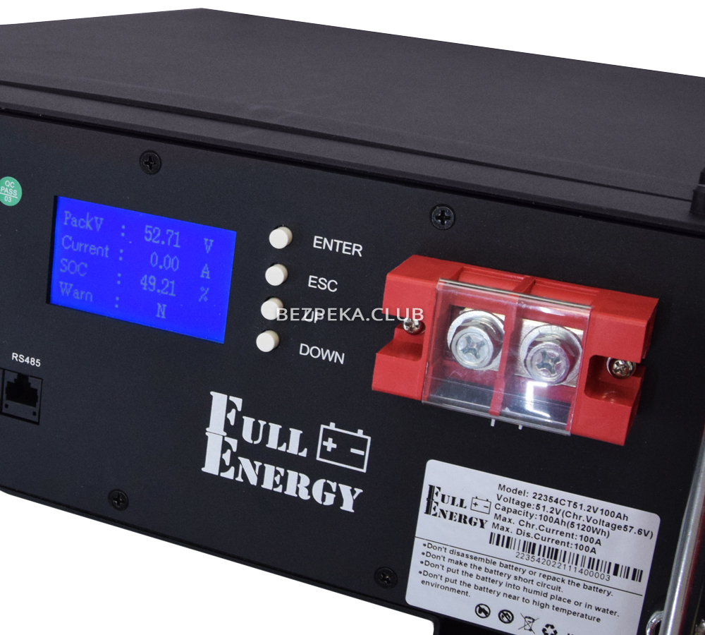 Accumulator battery Full Energy FEG-48100 (LiFePo4) lithium iron phosphate 48V 100Ah - Image 3
