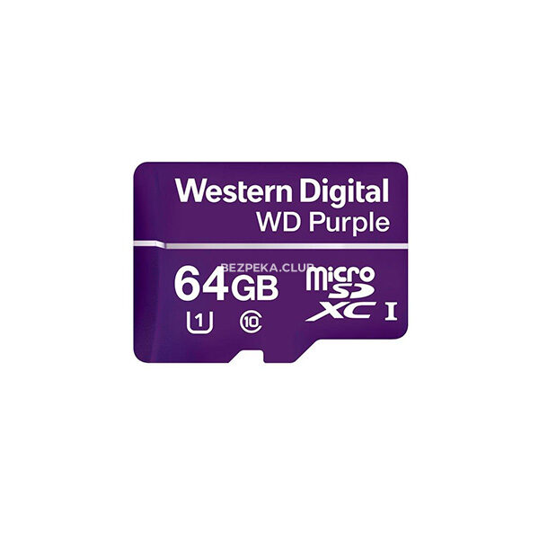 Системы видеонаблюдения/MicroSD для видеонаблюдения Карта памяти MicroSDXC 64GB UHS-I Western Digital
