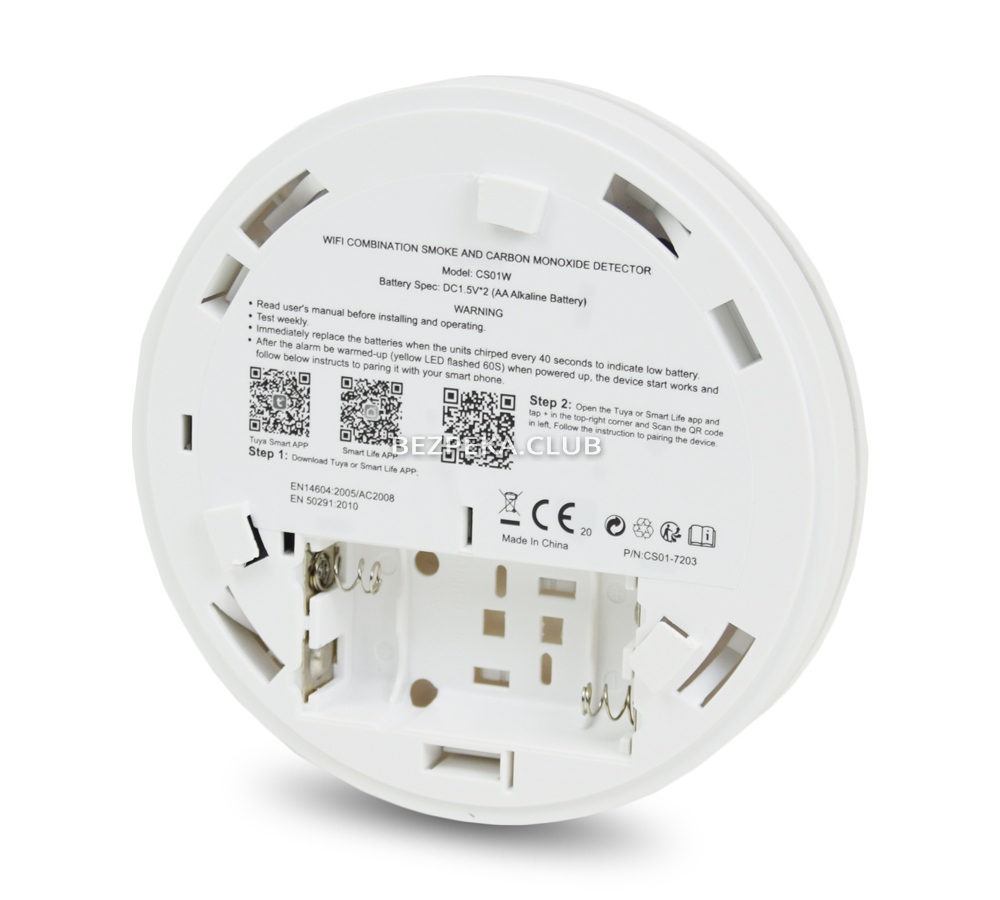 Wireless autonomous carbon monoxide smoke detector ATIS-801DW-T with Tuya Smart support - Image 3