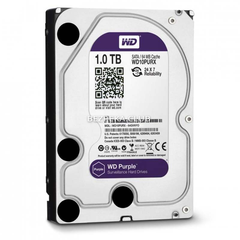 Жорсткий диск 1 TB Western Digital Purple WD10PURX - Зображення 1