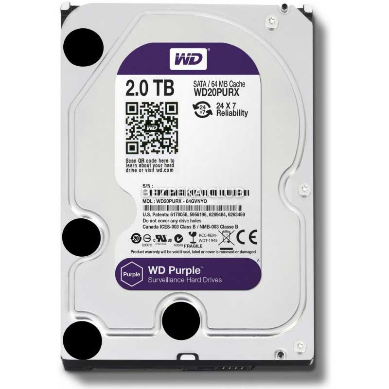 Жорсткий диск 2 TB Western Digital Purple WD20PURX - Зображення 1