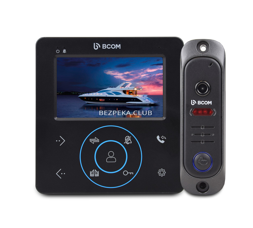 Комплект видеодомофона BCOM BD-480M Black Kit - Фото 1