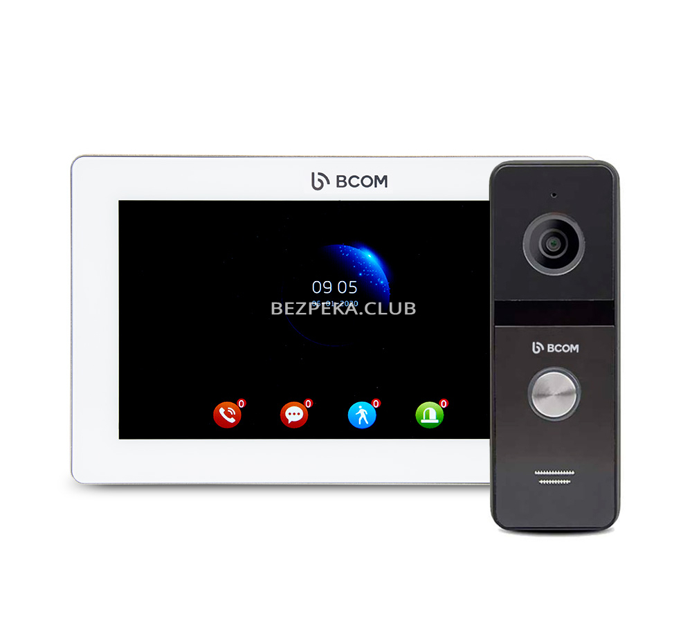 Комплект Wi-Fi видеодомофона BCOM BD-770FHD/T White Kit с поддержкой Tuya Smart - Фото 1