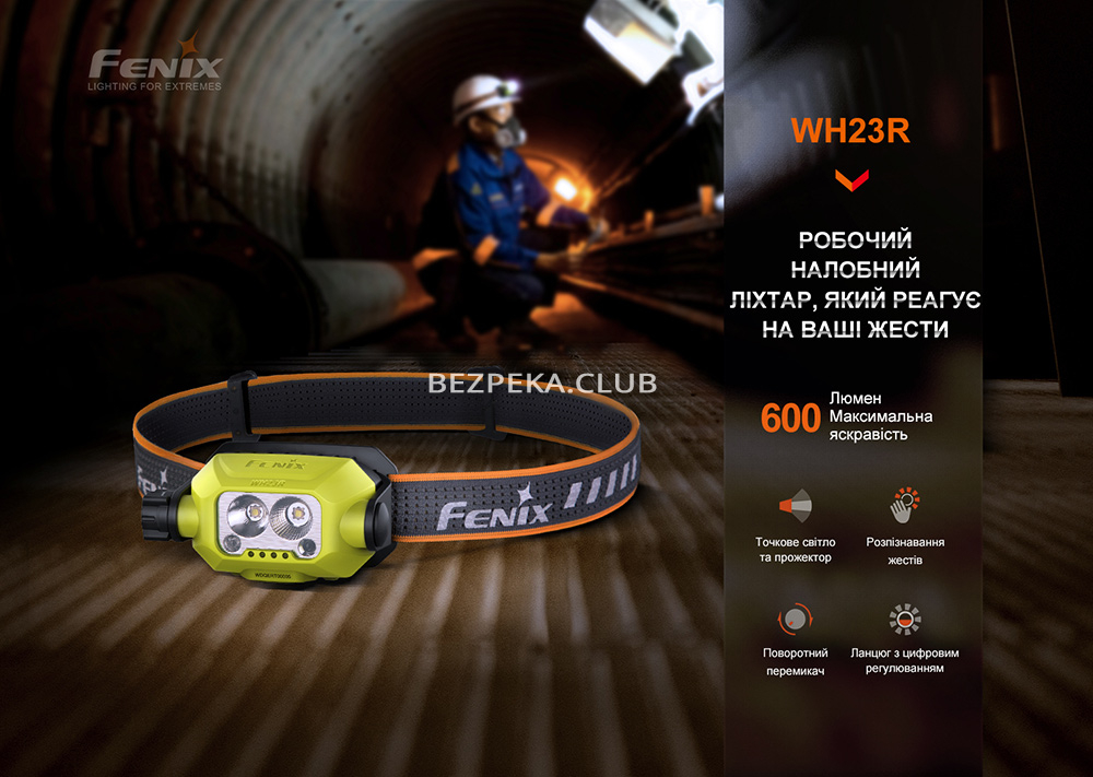 Ліхтар налобний Fenix WH23R з безконтактним датчиком і 7 режимами - Зображення 5