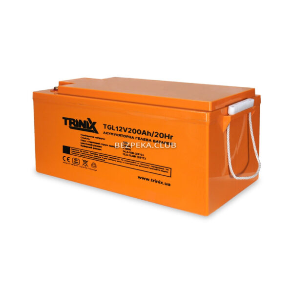 Источник питания/Аккумуляторы для сигнализаций Аккумуляторная батарея TRINIX TGL12V200Ah/20Hr GEL Super Charge