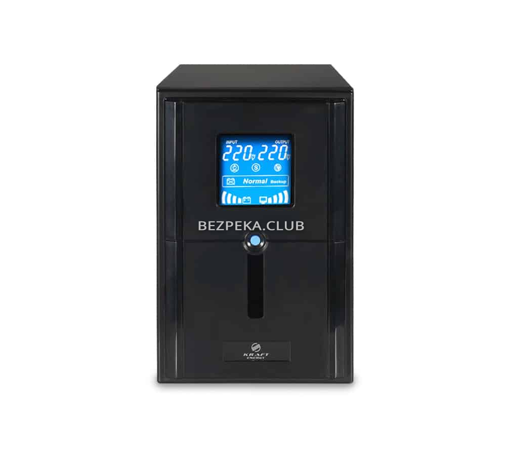Uninterruptible power supply Kraft KRF-PSW1500VA/1200W(LCD)24V UPS with external battery connection - Image 2