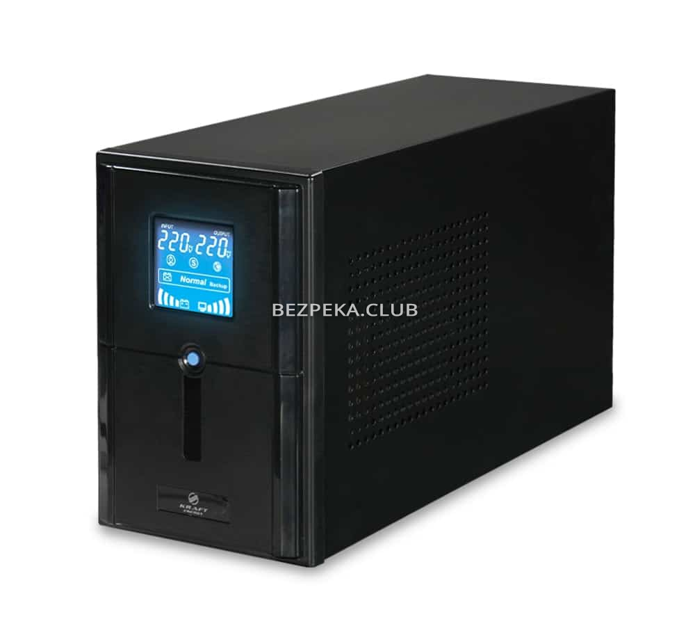 Uninterruptible power supply Kraft KRF-PSW1000VA/800W(LCD)24V UPS with external battery connection - Image 1