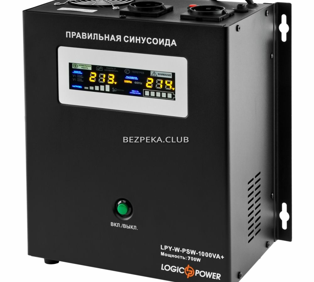 Uninterruptible power supply Logicpower LPY-W-PSW-1000VA+ (700W) with external battery connection - Image 1