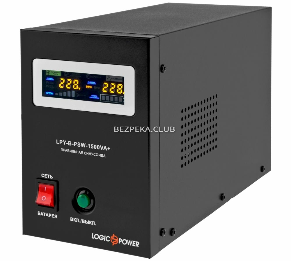 Logicpower LPY-B-PSW-1500 VA/1050 W uninterruptible power supply with external battery connection - Image 1