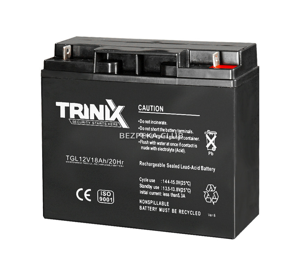 Акумуляторна батарея Trinix TGL 12V18Ah гелева - Зображення 1