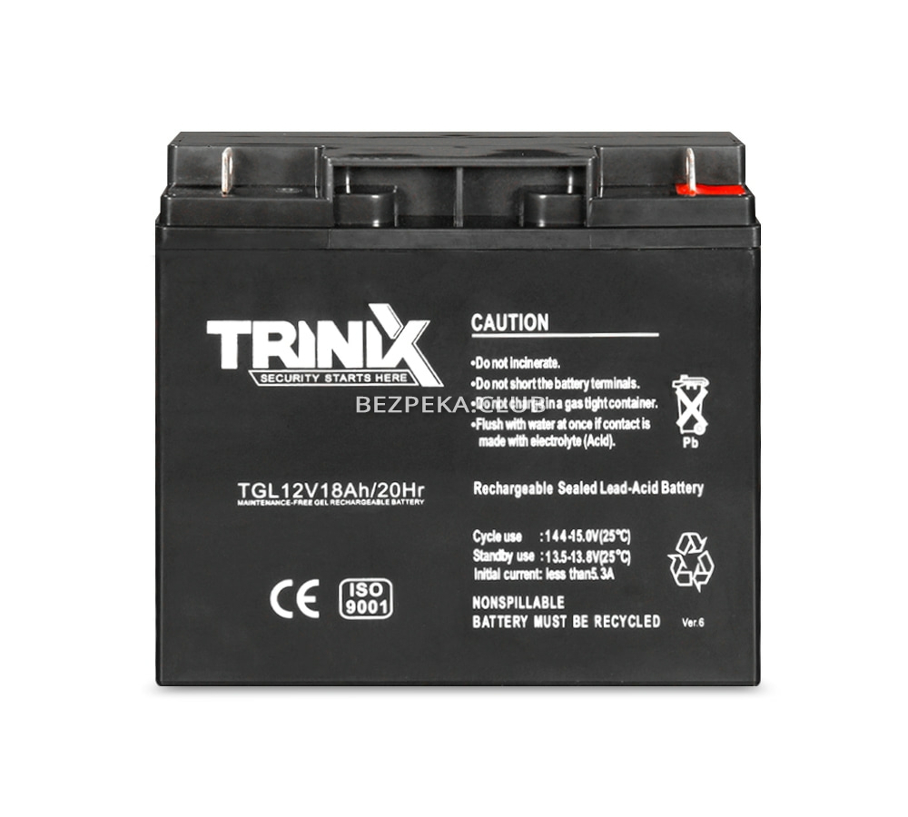 Аккумуляторная батарея Trinix TGL 12V18Ah гелевая - Фото 2