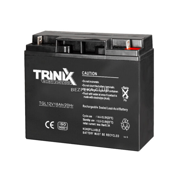 Источник питания/Аккумуляторы для сигнализаций Аккумуляторная батарея Trinix TGL 12V18Ah гелевая