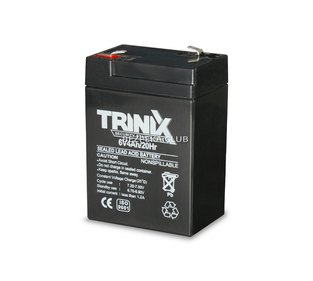 Акумуляторна батарея Trinix 6V4Ah свинцево-кислотна - Зображення 1