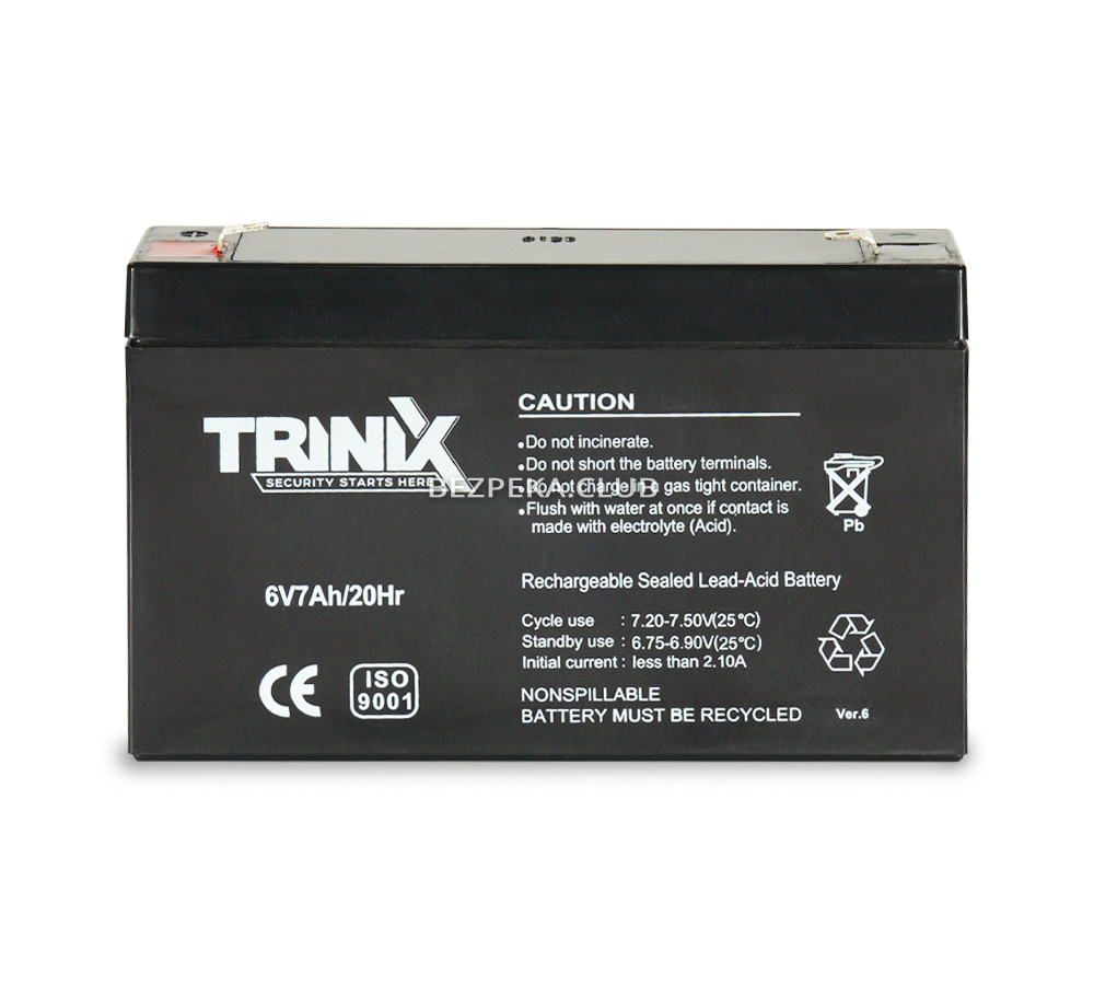 Аккумуляторная батарея Trinix 6V7Ah свинцово-кислотная - Фото 2