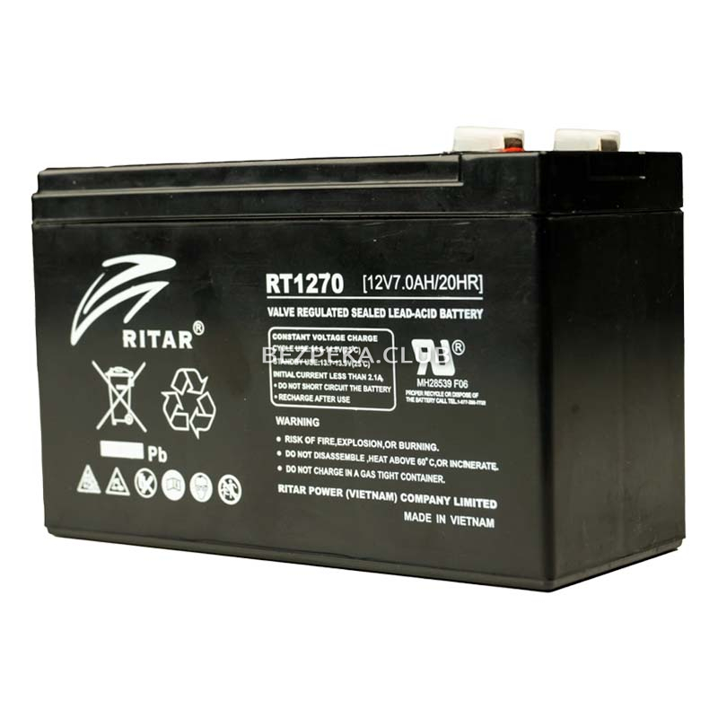 Акумуляторна батарея Ritar RT1270 свинцево-кислотна - Зображення 1