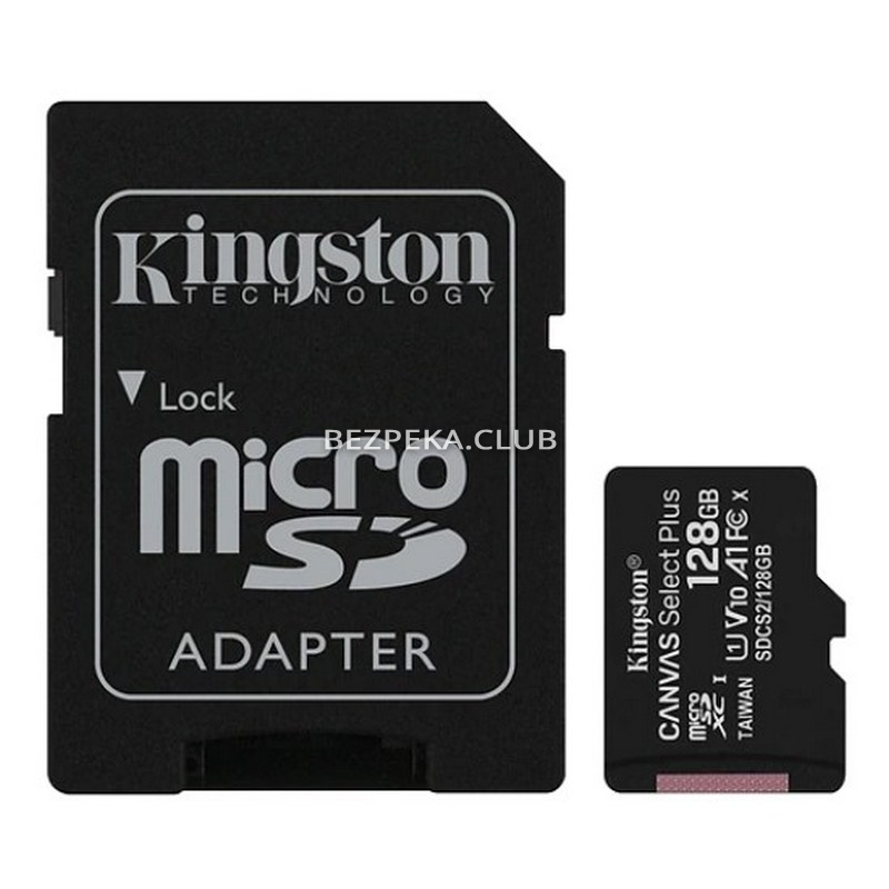 Карта памяти Kingston 128 Гб microSDXC U1 V10 A1 (SDCS2/128GBSP) - Фото 1