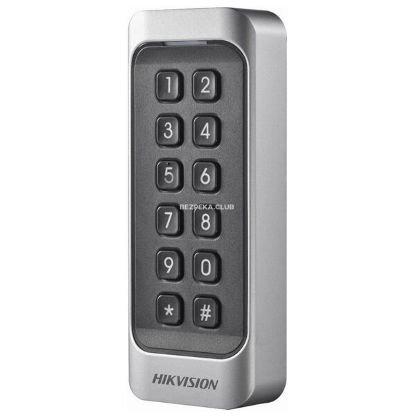 Системи контролю доступу/Кодові клавіатури Кодова клавіатура Hikvision DS-K1107EK з вбудованим зчитувачем карт/брелоків