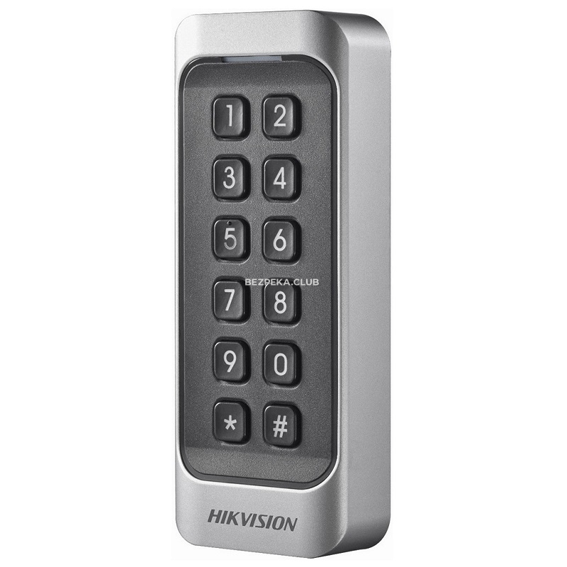 Кодова клавіатура Hikvision DS-K1107EK з вбудованим зчитувачем карт/брелоків - Зображення 1