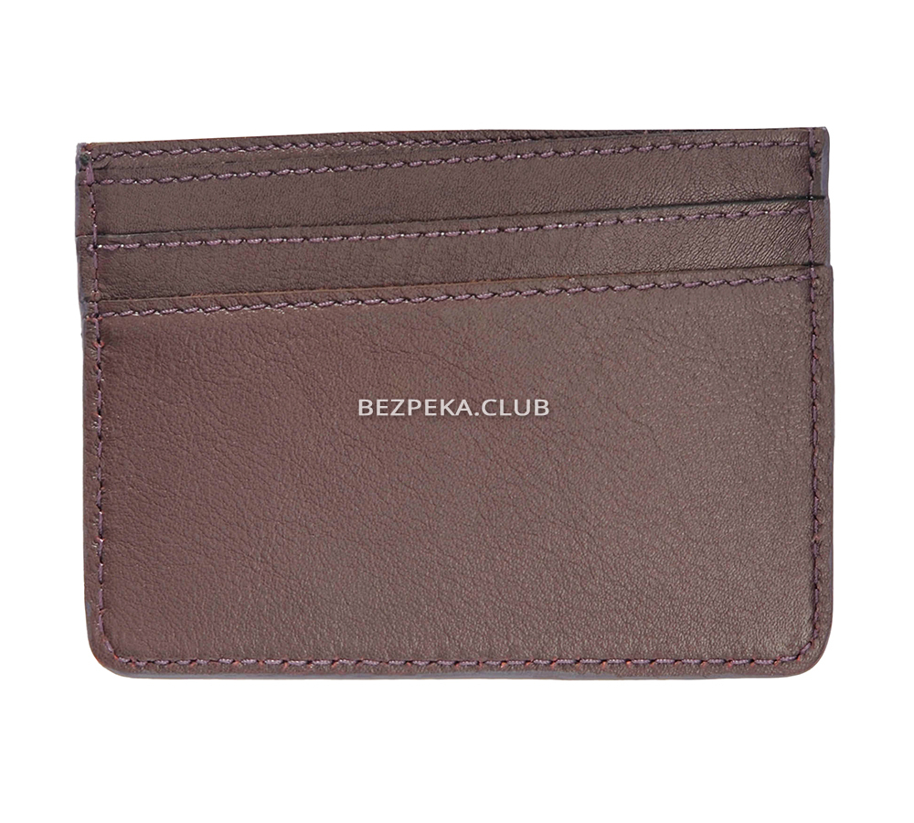 Leather card holder with RFID protection for 7 compartments LOCKER's LH2-Bordo - Image 2