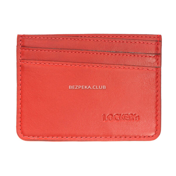 Signal Jammers/RFID Protection Devices Leather cardholder with RFID protection for 7 compartments LOCKER's LH2-Red