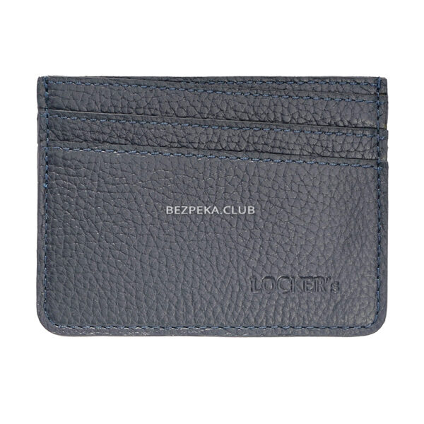 Signal Jammers/RFID Protection Devices Leather cardholder with RFID protection for 7 compartments LOCKER's LH2-Blue