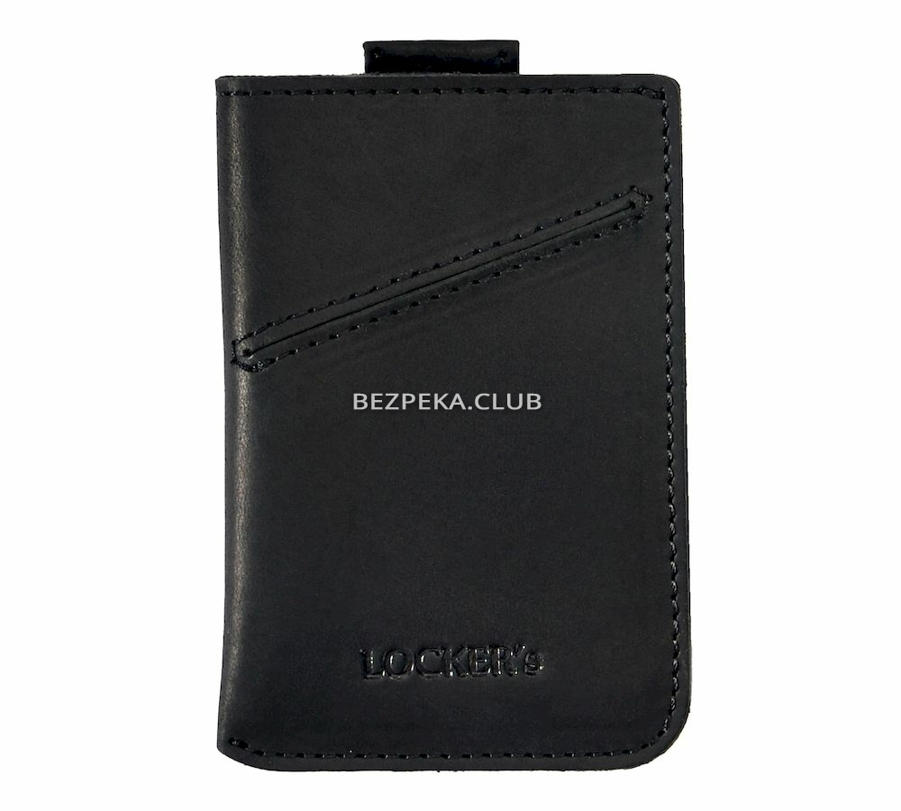 Leather cardholder with RFID protection LOCKER's LH3-Black - Image 1